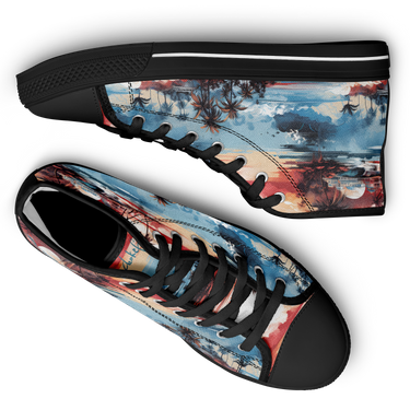 Chokefish™ Urban Peak Retro High Tops Trees & Boats-001-2